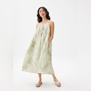 Love, Bonito Abstract Trapeze Maxi Dress- Apple Green